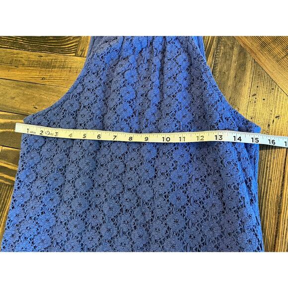 Crochet Lined Midi Tied Halter Neck Dress A New Day Grunge Y2K Women XS Beachy - Picture 5 of 8